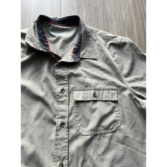 Avalanche Outdoor Supply Co Men’s L Tan Button Up Stretch Short Sleeve Shirt - Picture 4 of 6